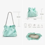 BAFELLI 2025 NEW WOMEN'S BAG LEATHER CASUAL BUCKET HANDBAGS FOR FEMALE TREND FASHION SHOPPER PURSE LUXURY BRAND SHOULDER - Image 4