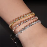 EWYA Sparkling 0.1ct 3mm Moissanite Tennis Bracelet with GRA for Women Party Fine Jewelry S925 Sterling Silver Diamond Bracelets - Image 3