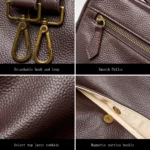 FOXER Genuine Leather Shoulder Bag for Women Large Capacity Handbag Female Casual Tote Bag Computer Bag Crossbody Purse as Gift - Image 5