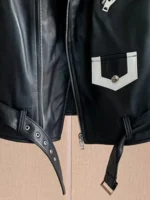 Women Short Real Leather Biker Jacket Streetwear Slim Sheepskin Coat Elegant Office Zipper Full Sleeve Ladies Outerwear M-3XL - Image 4