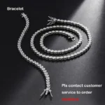 EWYA Sparkling 0.1ct 3mm Moissanite Tennis Bracelet with GRA for Women Party Fine Jewelry S925 Sterling Silver Diamond Bracelets - Image 4