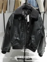 MAMELICCE Original Vintage design Removable fur collar jacket Thickened Casual coat Men's clothing leather jackets tops